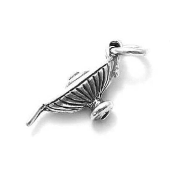 ALADDIN'S MAGIC LAMP CHARM. STERLING SILVER - Picture 1 of 1